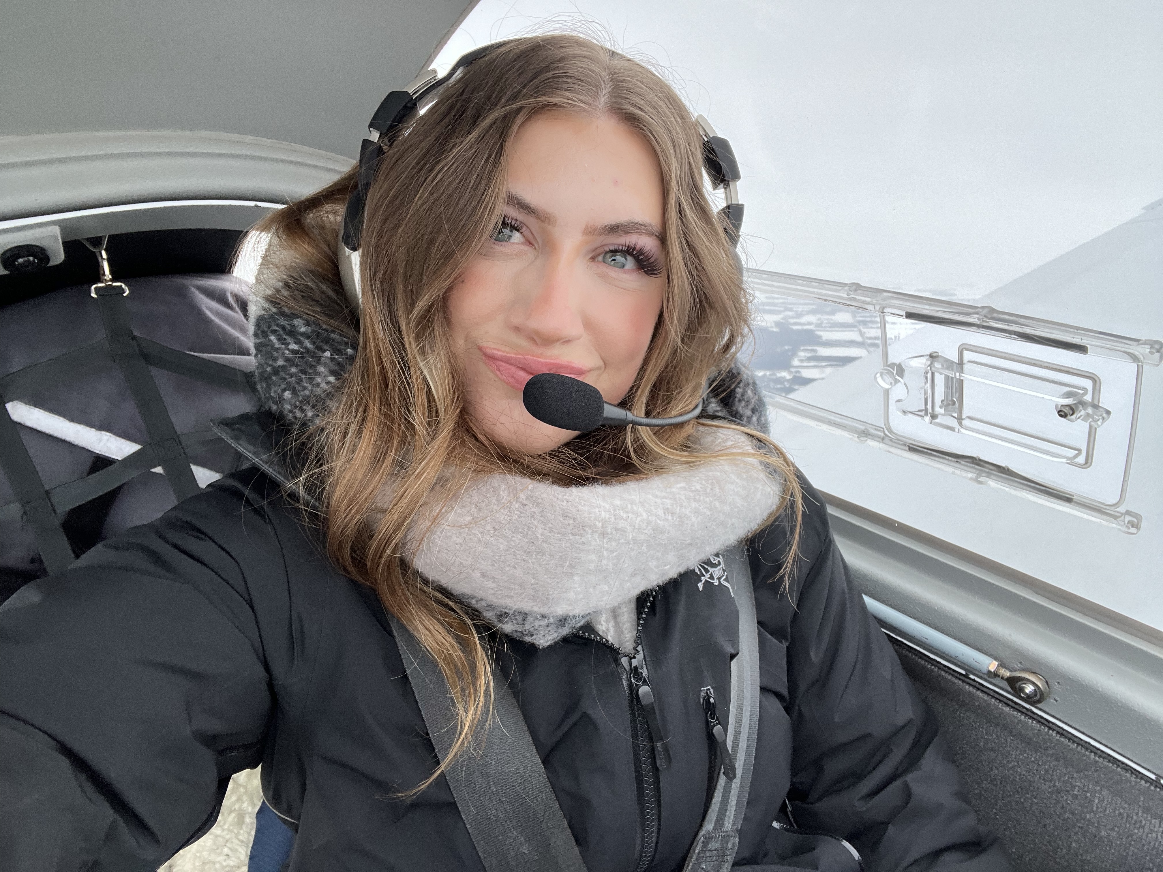 Vanessa Waugh in the cockpit